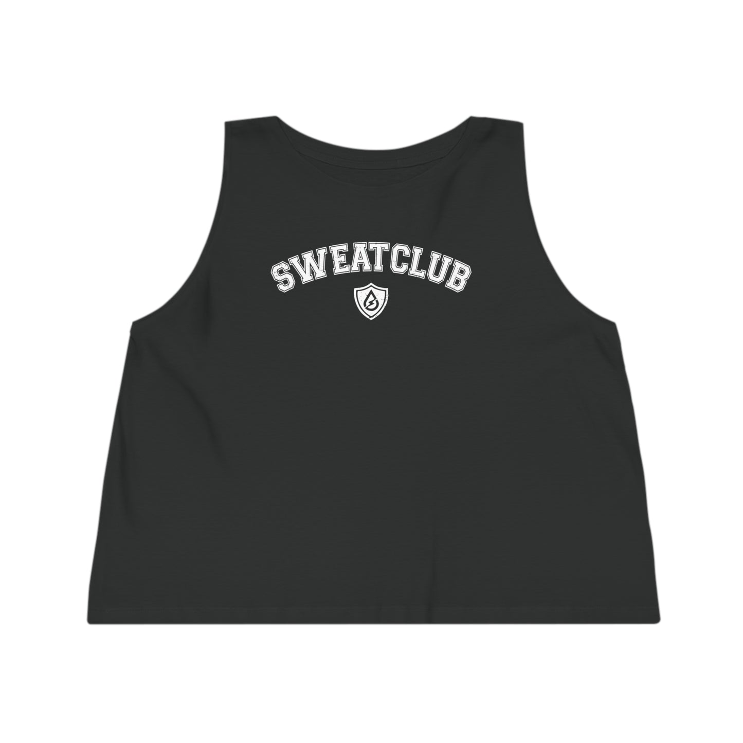 Sweatclub Signature Cropped Tank Top - Black/White