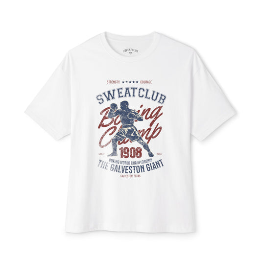 Vintage Galveston Giant 1908  Oversized Boxy Tee - White