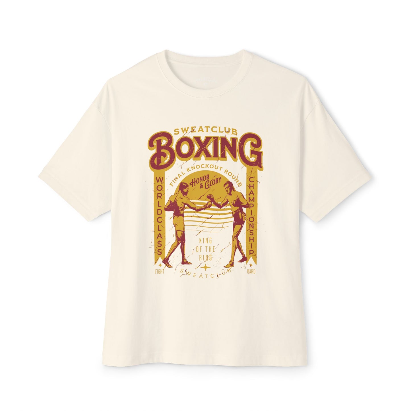 Vintage Sweatclub Classic  Oversized Boxy Tee - Creme